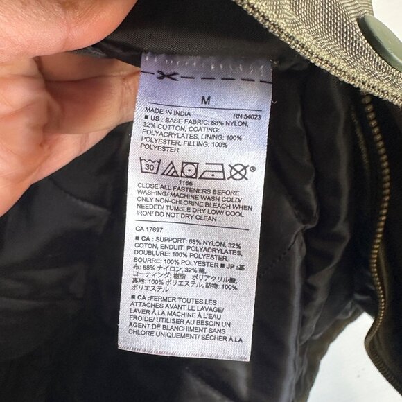 Banana Republic Mens Parka Jacket Olive Green Hooded Size M - Picture 7 of 15